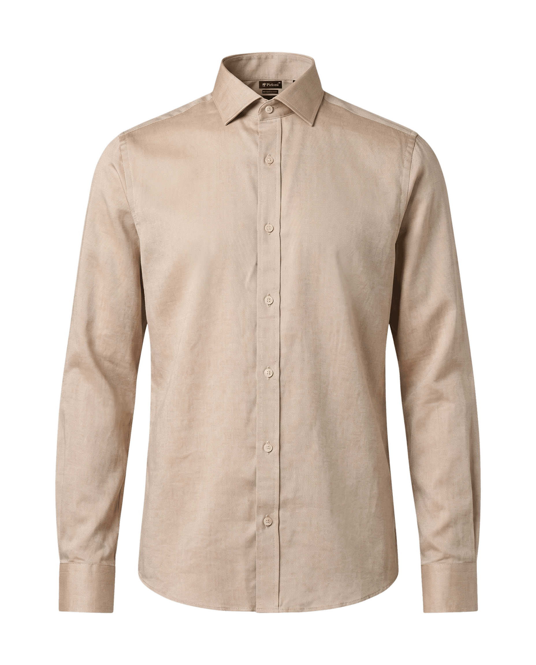 Premium getailleerd overhemd in beige