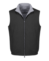 Black vest with gray collar 