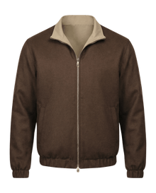 Reversible Wool City Jacket Brown Beige