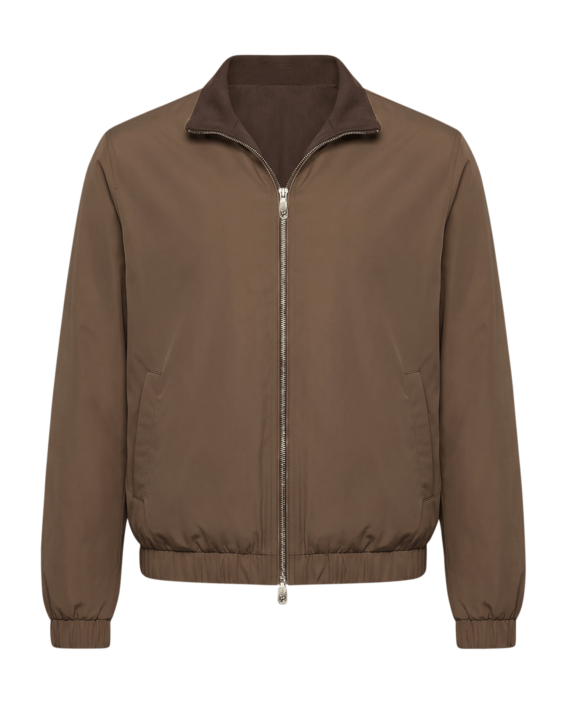 Brown jacket on a black background