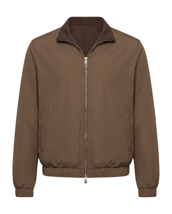 Brown jacket on a black background