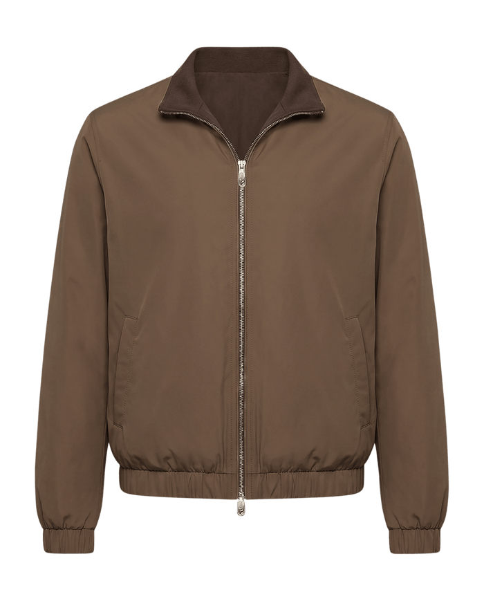 Brown jacket on a black background