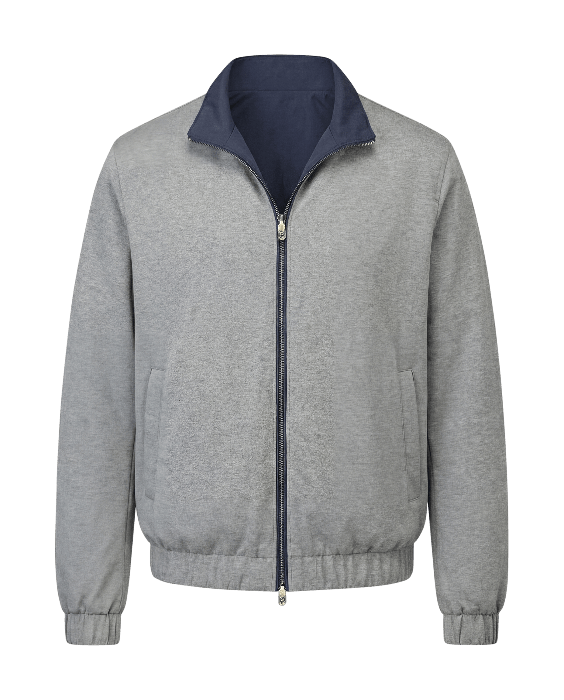 Reversible Wool City Jacket Navy Grey