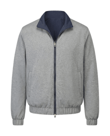 Reversible Wool City Jacket Navy Grey