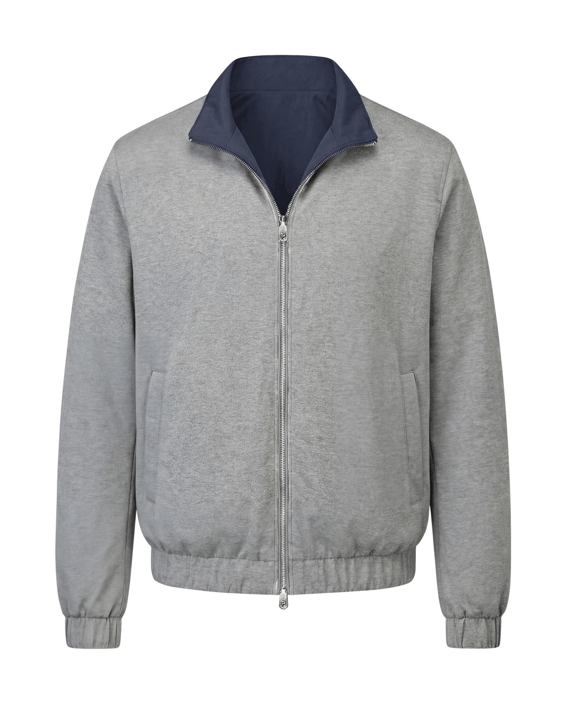 Reversible Wool City Jacket Navy Grey