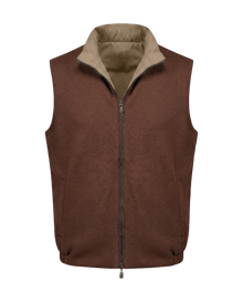 Brown Burgundy Reversible Knit Body Warmer