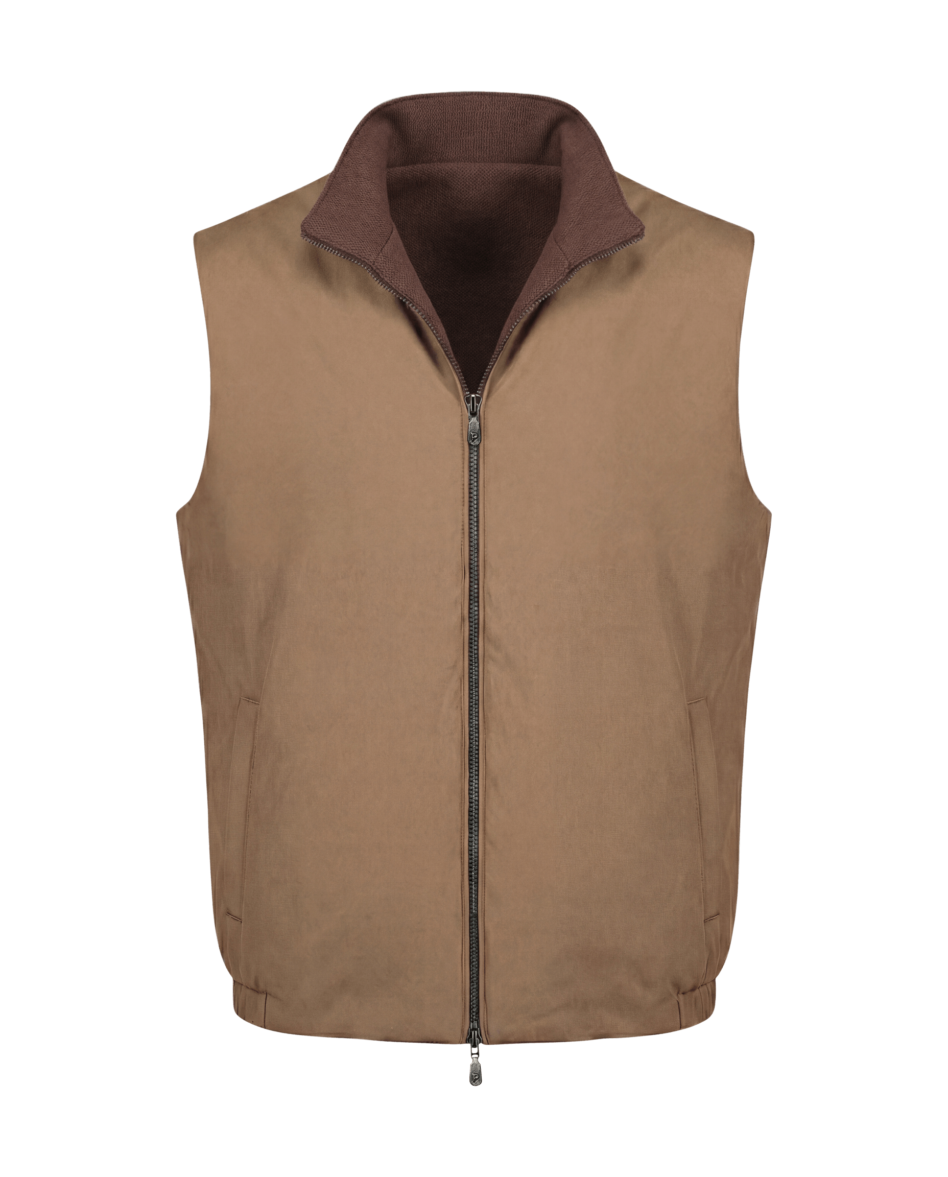 Brown Burgundy Reversible Knit Body Warmer