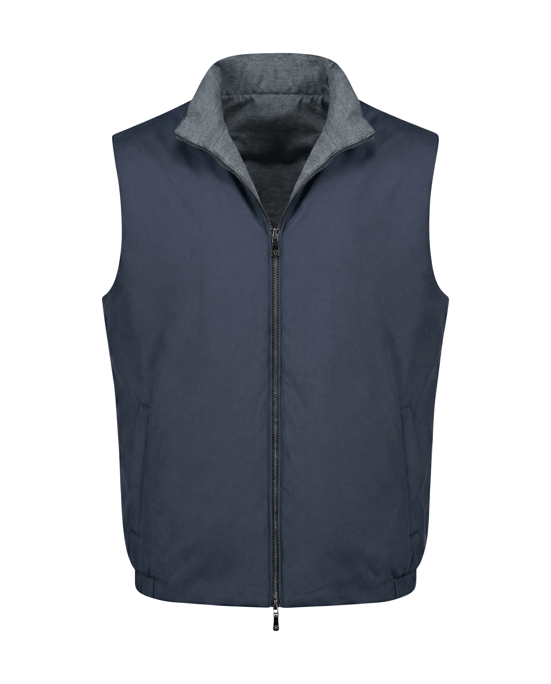 Navy Grey Reversible Knit Body Warmer