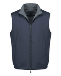 Navy blue vest with gray collar on a transparent background