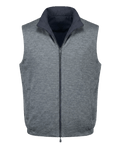 Gray vest with a zipper on a transparent background