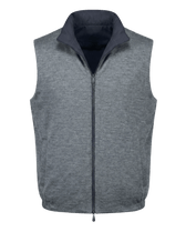 Gray vest with a zipper on a transparent background