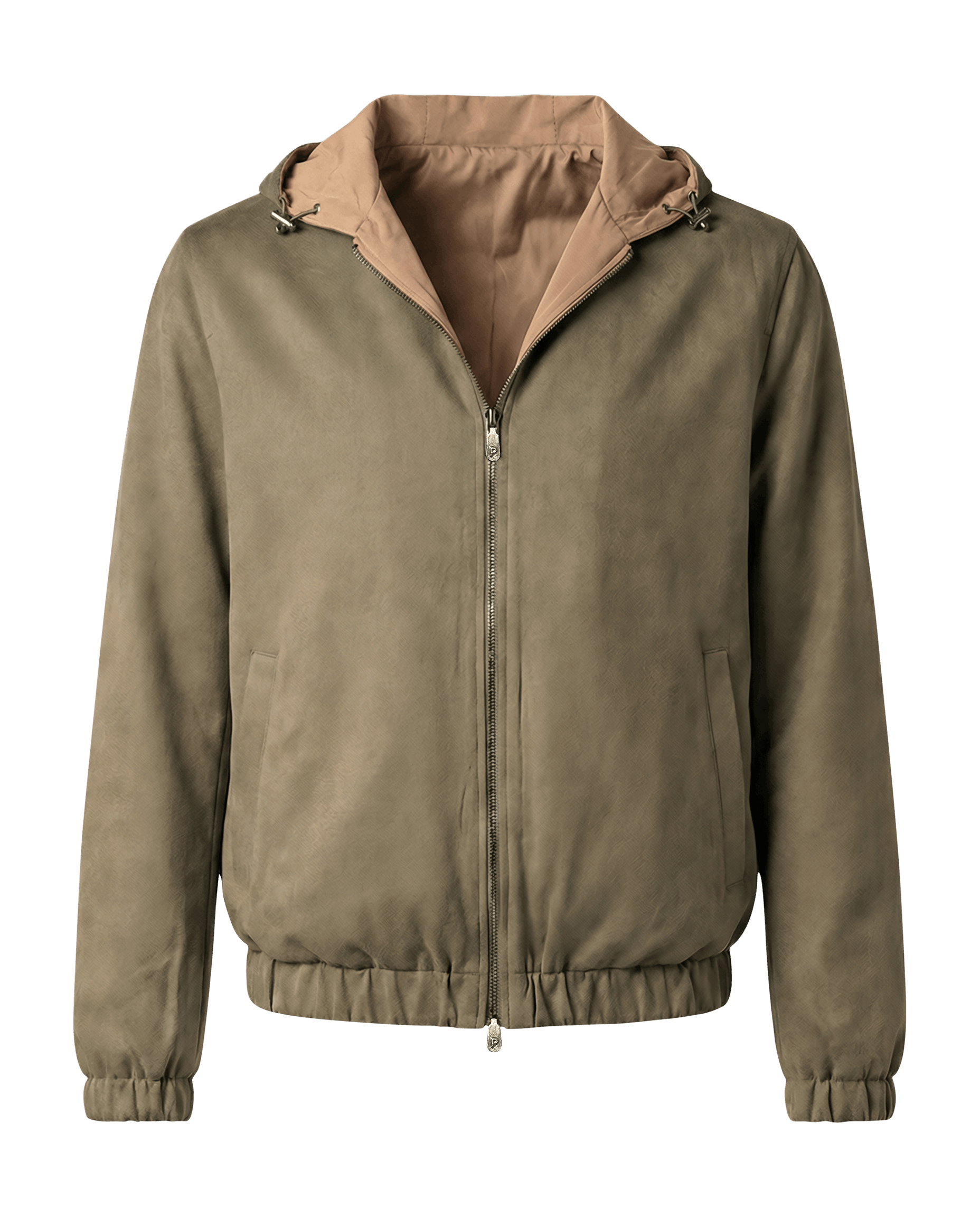 Omkeerbare merinowollen jas bruin