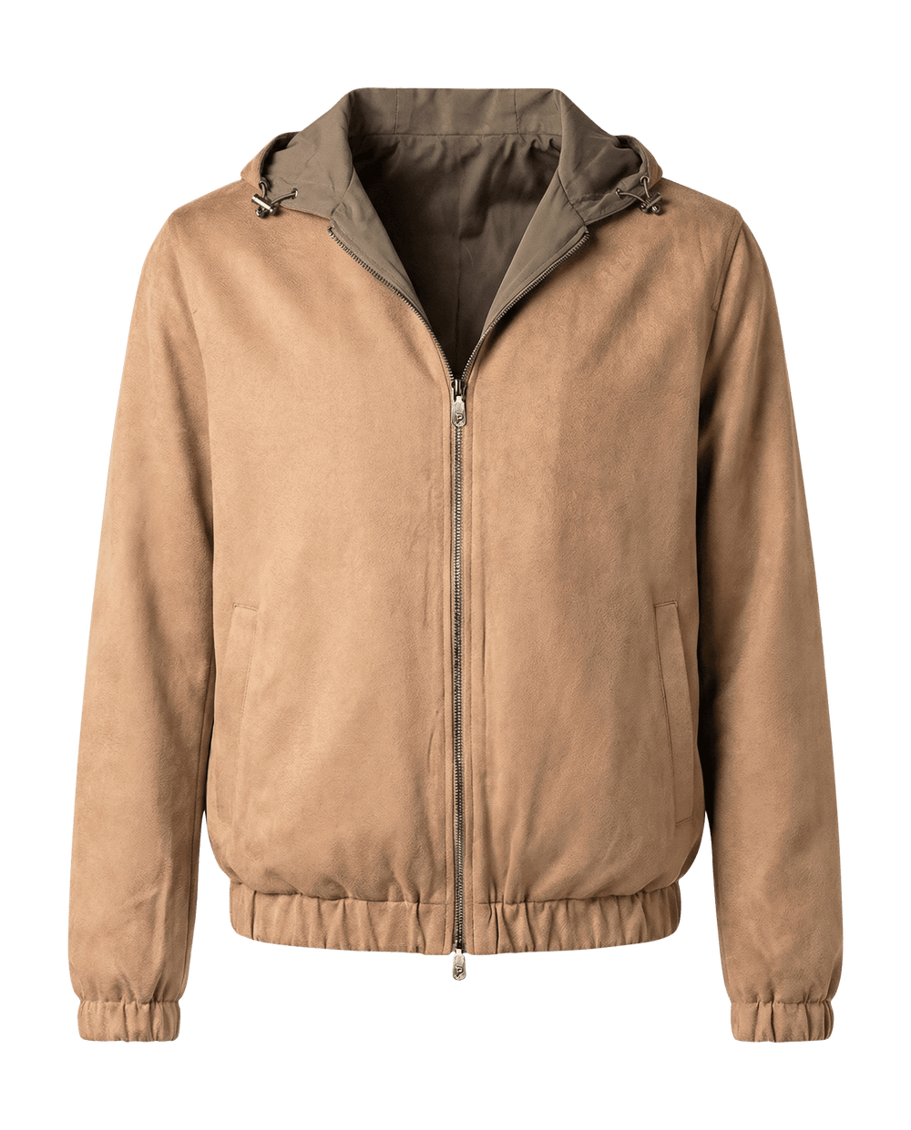 Brown jacket with a hood