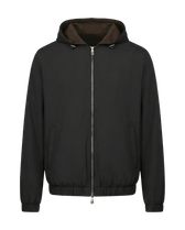 Black jacket with a zipper on a transparent background