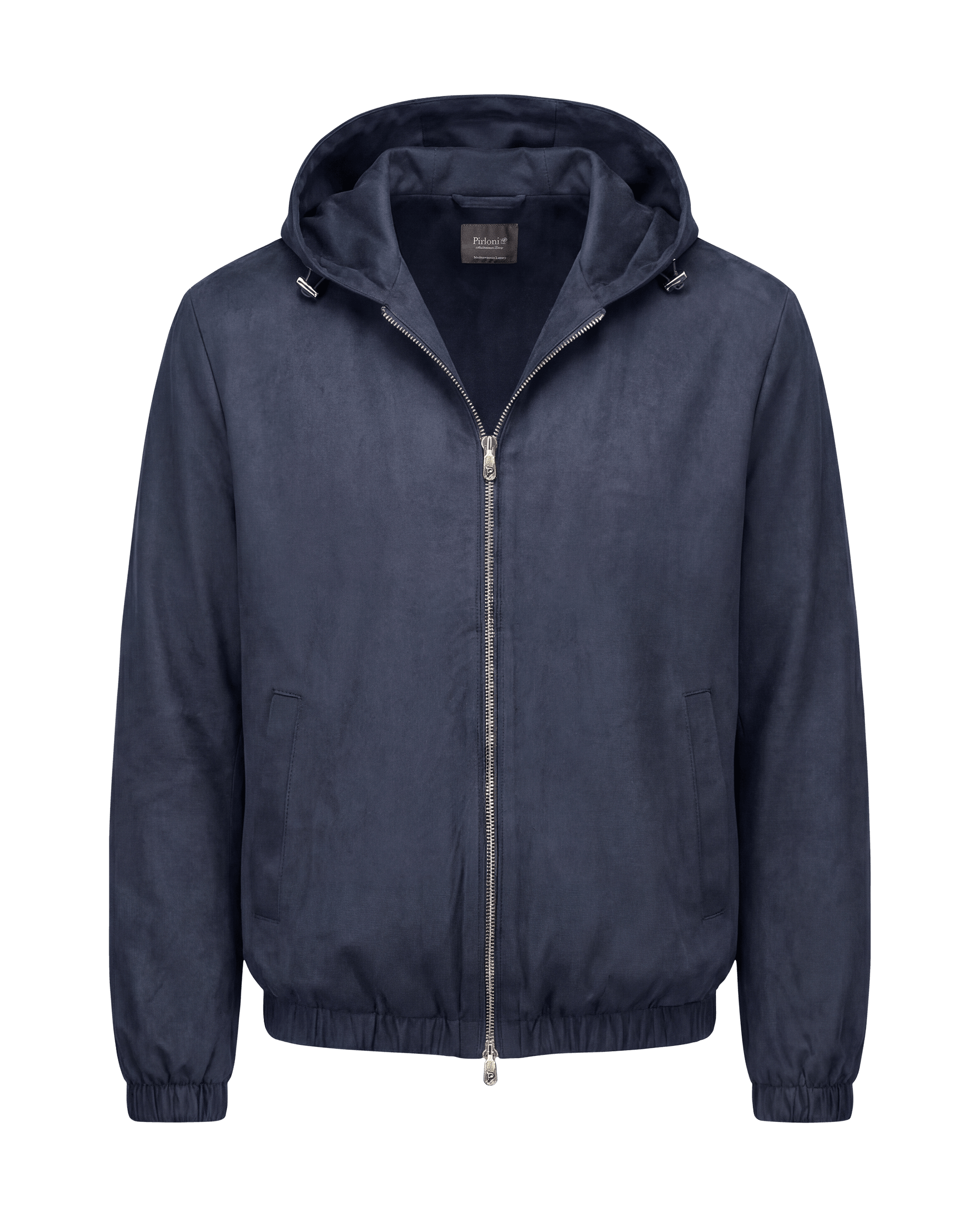 Suède windjack in marineblauw 