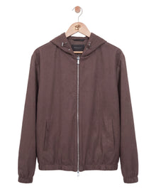 Suede Windbreaker Burgundy