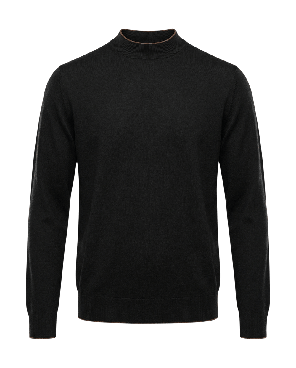 Black sweater on a transparent background