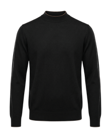 De fijne kasjmier trui met ronde hals in zwart