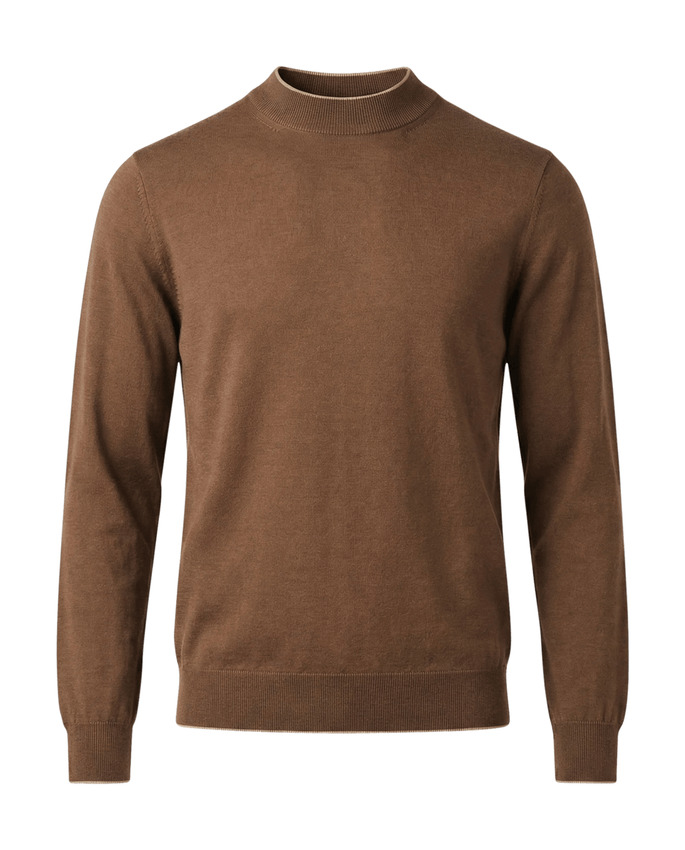 Brown sweater on a black background