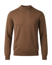 Brown sweater on a black background