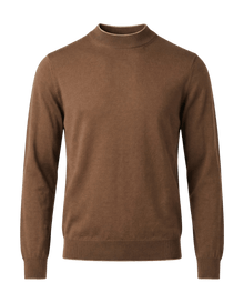 De fijne kasjmier trui met ronde hals, bruin