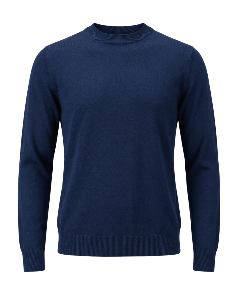 Navy blue sweater on a transparent background