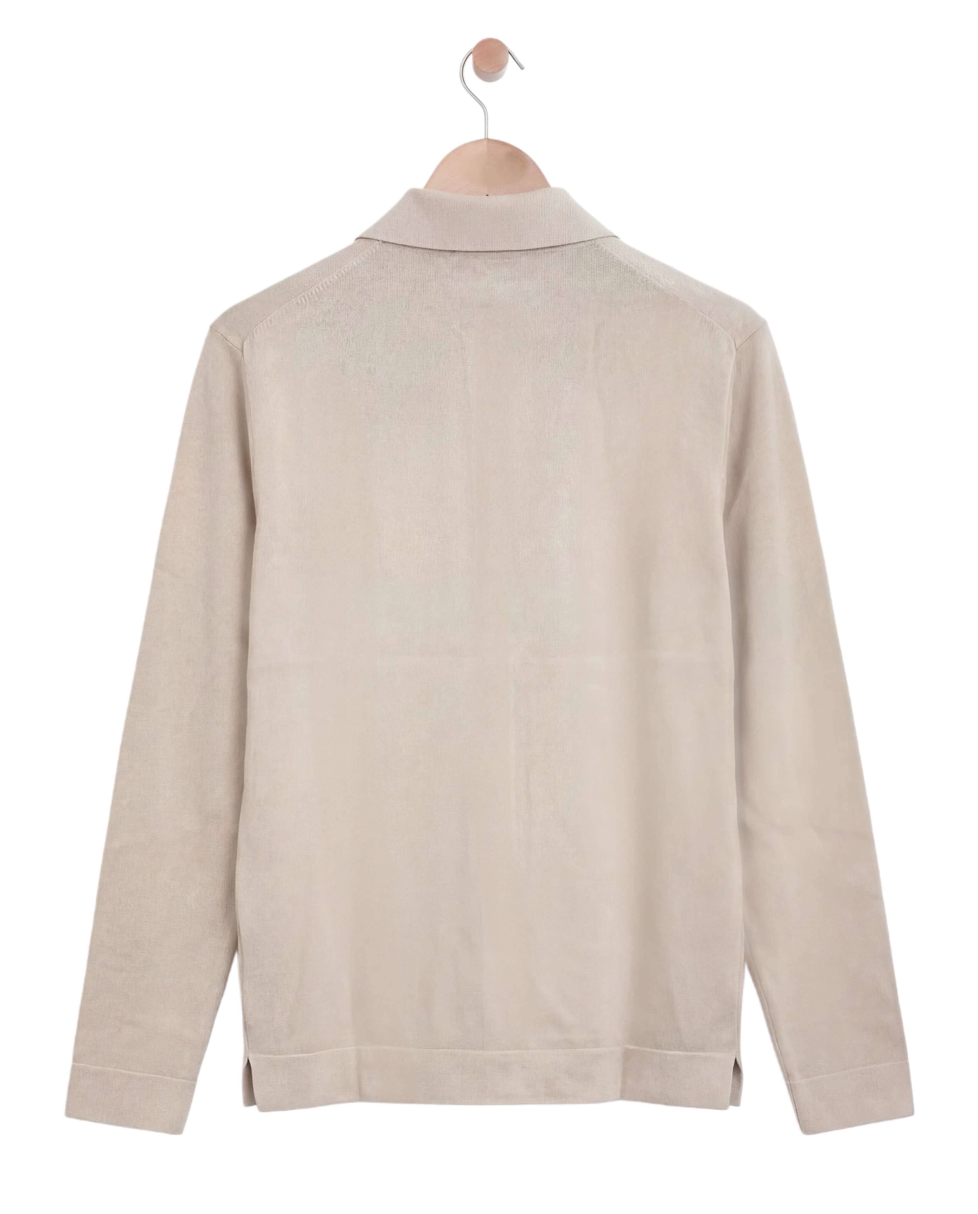 The Knitted Button Shirt Beige
