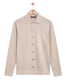 The Knitted Button Shirt Beige