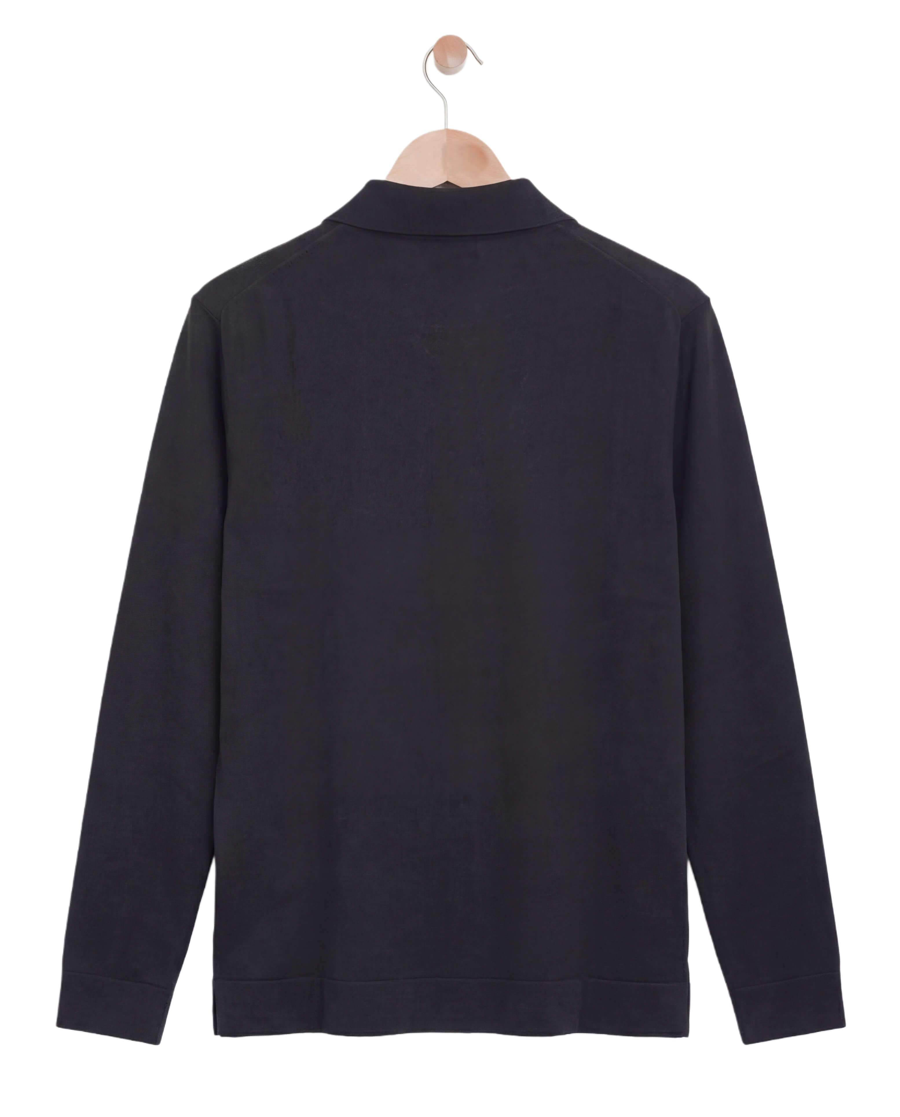 The Knitted Button Shirt Black