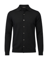 Black jacket with button details on a transparent background