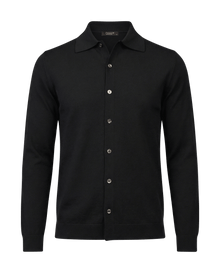 The Knitted Button Shirt Black