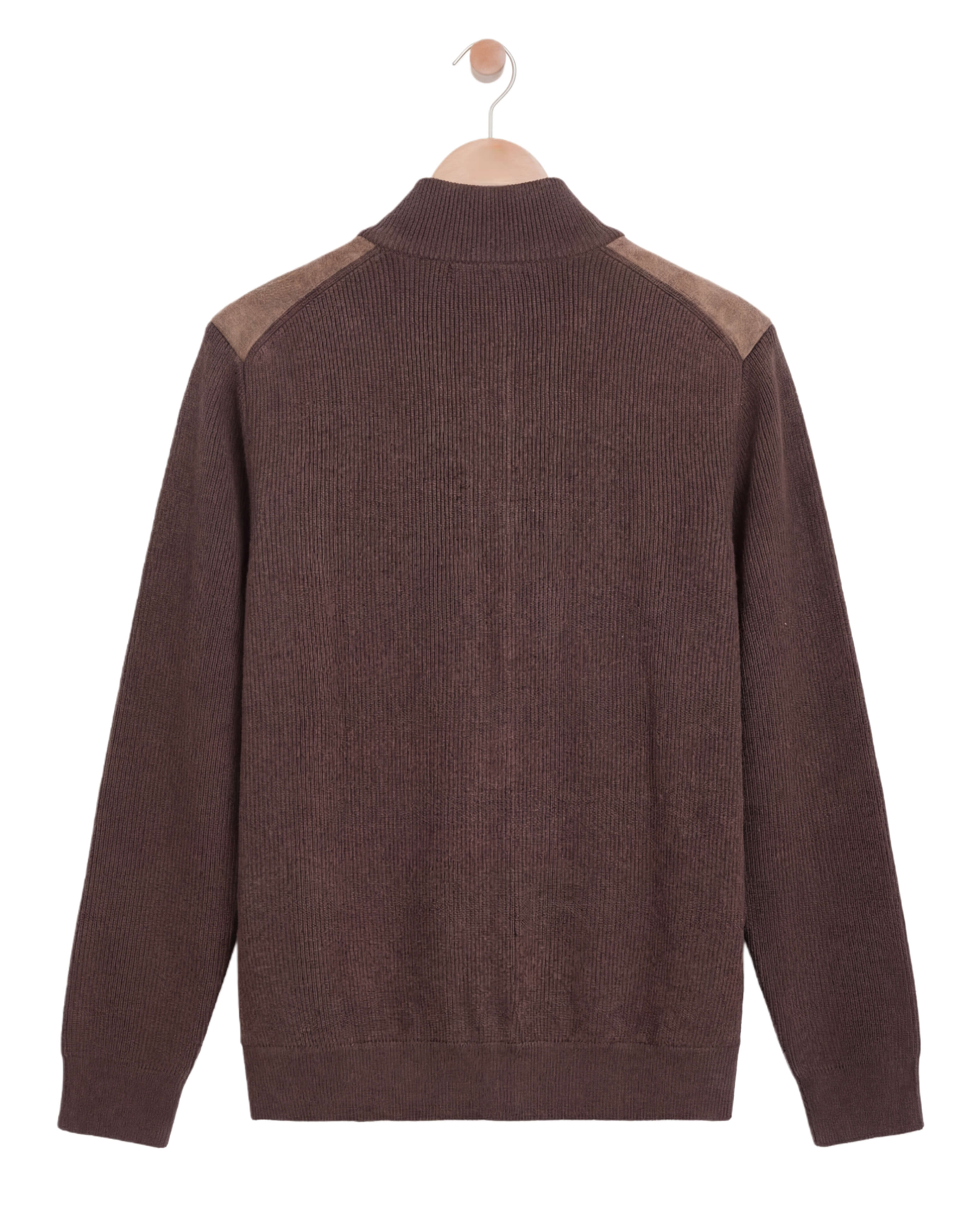 Two Tone Cardigan Brown