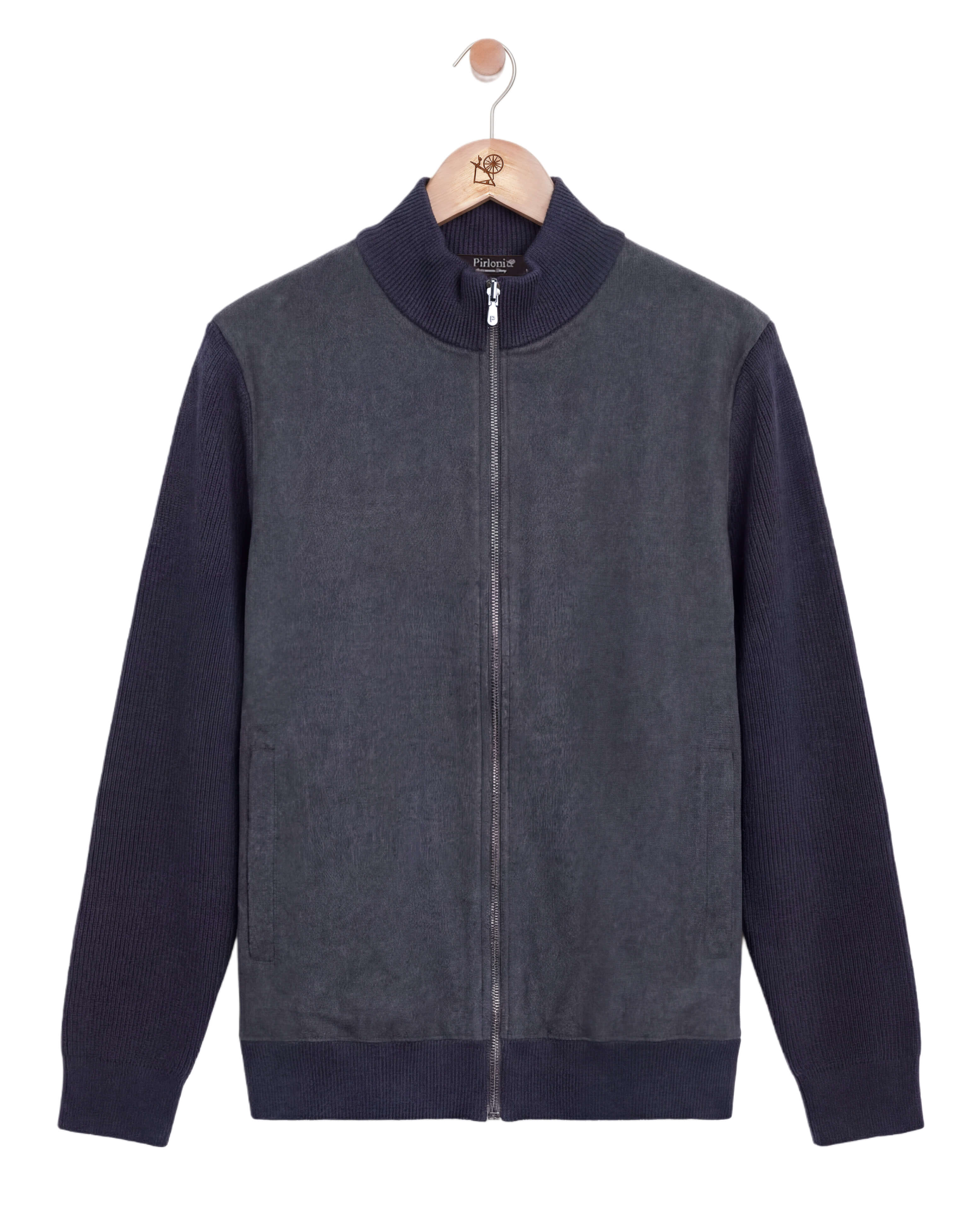 Two Tone Cardigan Navy