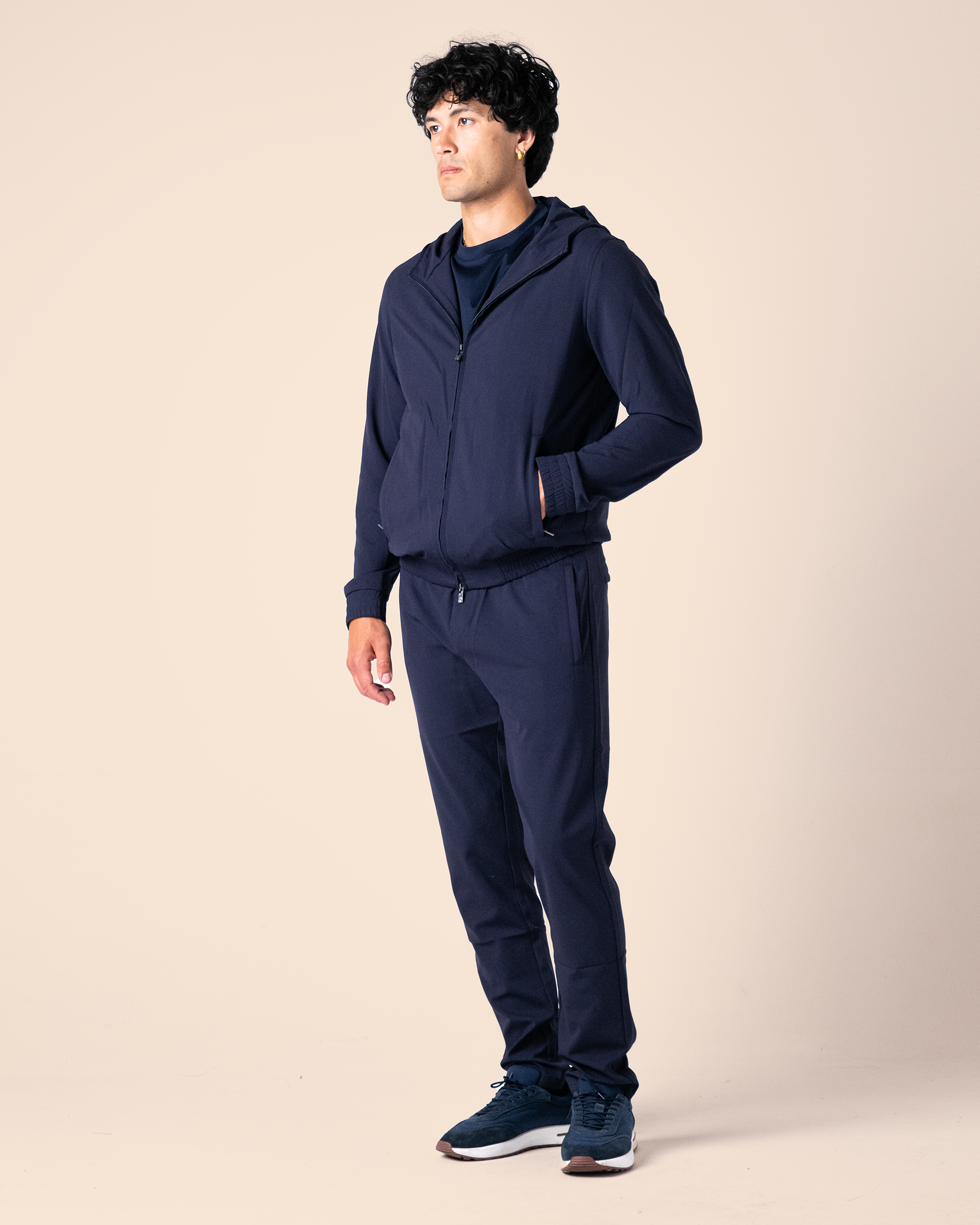 Hooded Tech Suit Navy