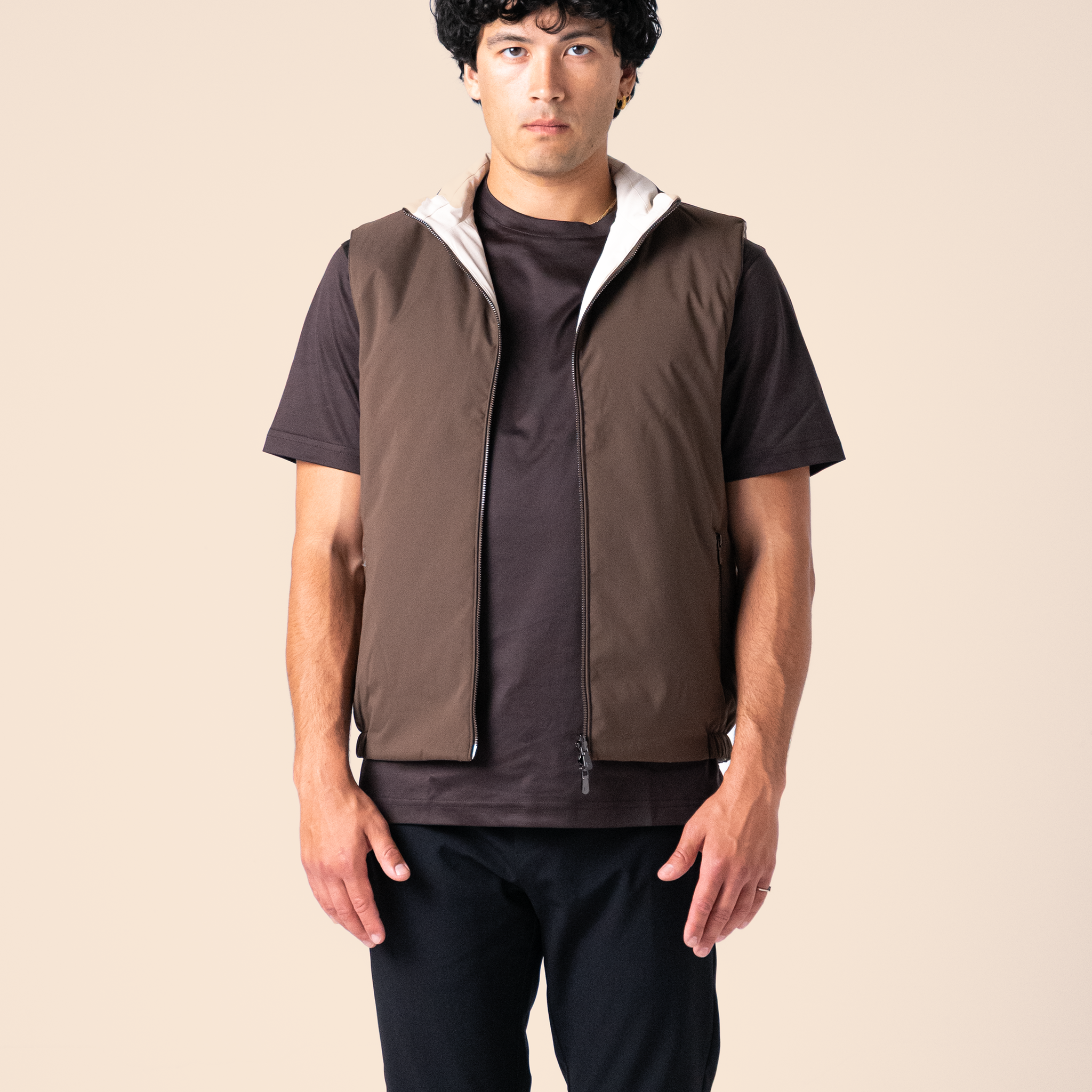 Brown Reversible Body Warmer