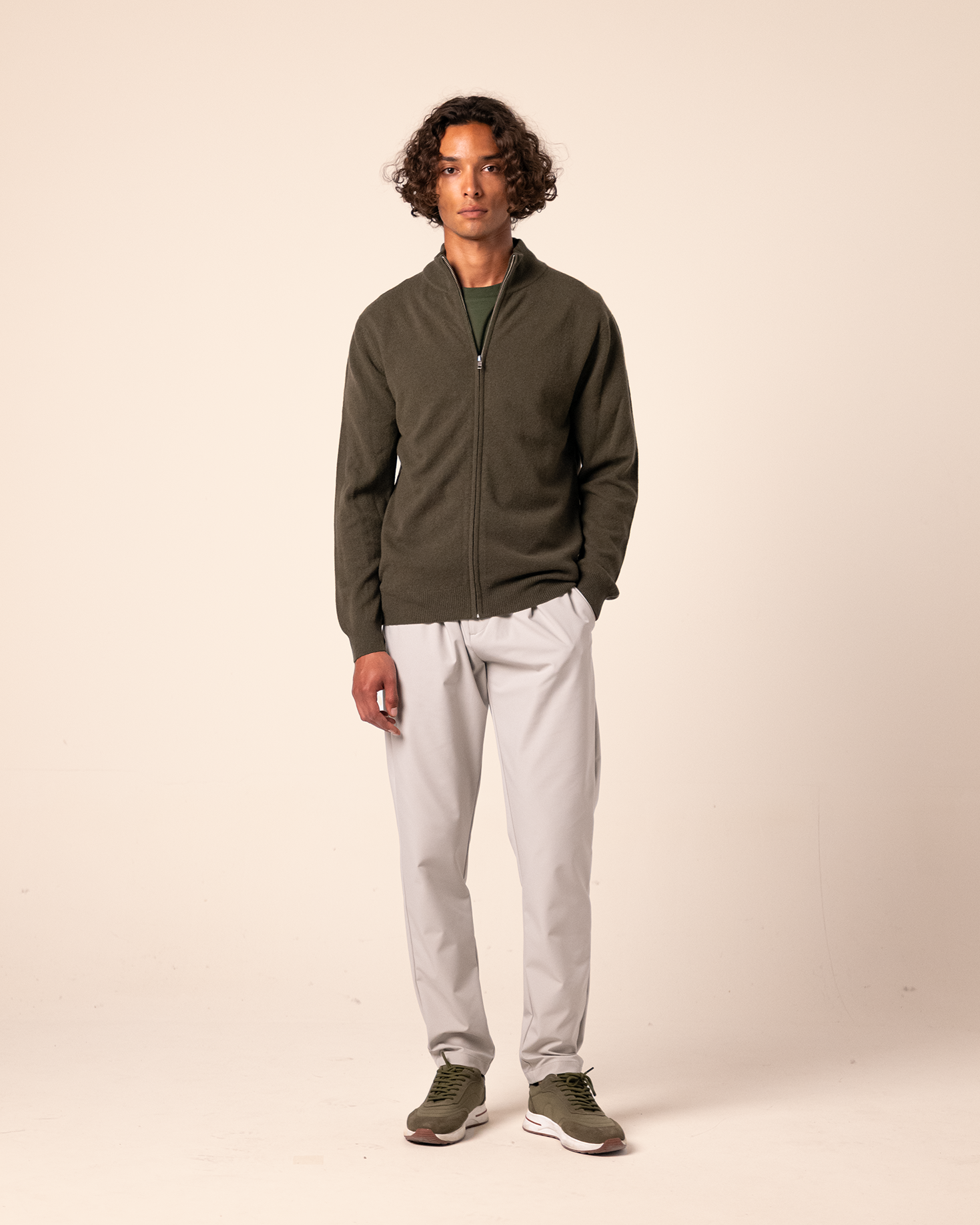 Merino Cardigan Green