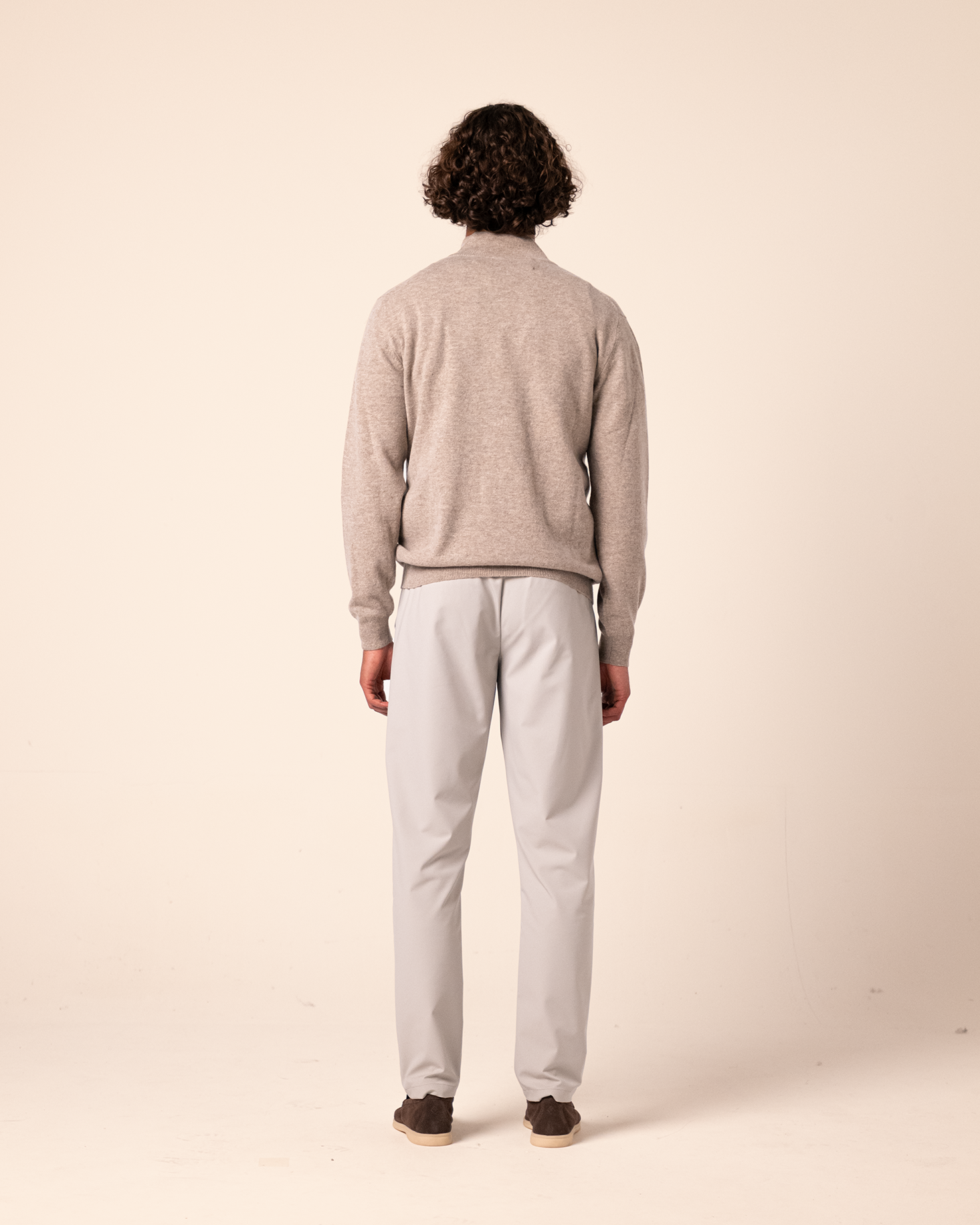 Halfzip Merino Beige