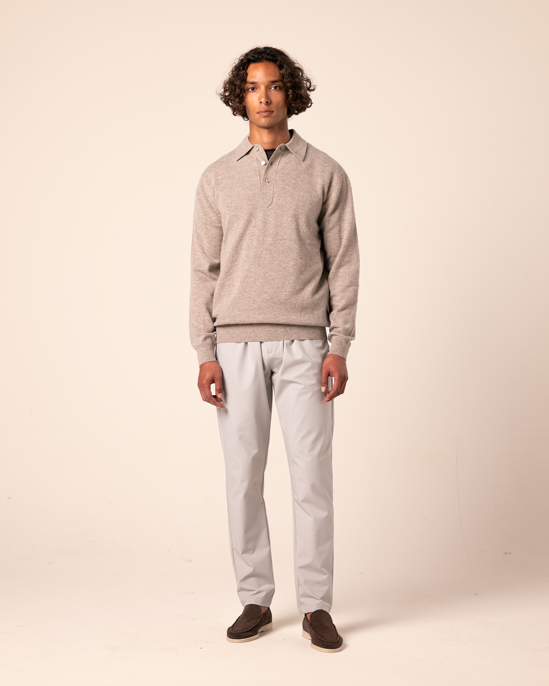 Polo Merino Beige