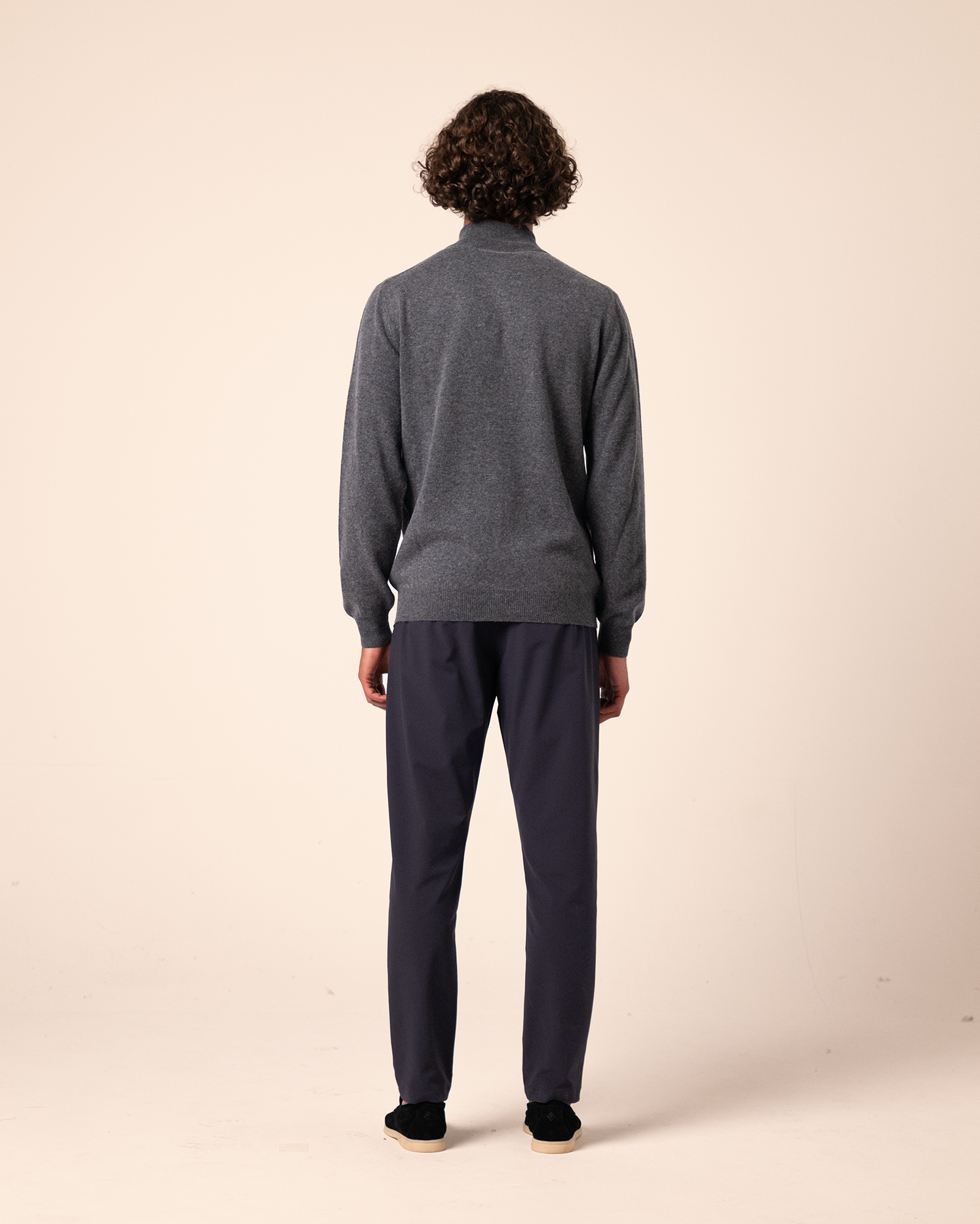 Merino Zip Cardigan Grey