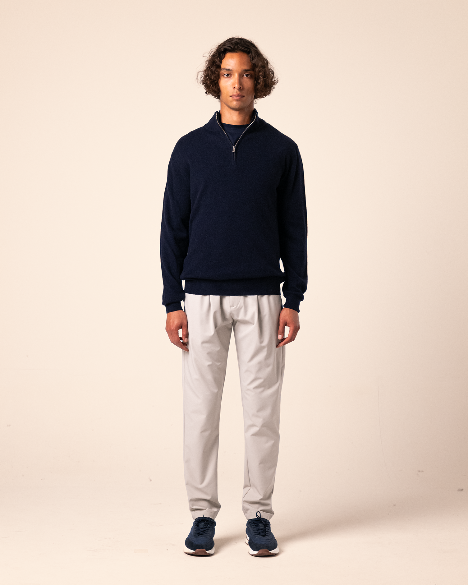 Halfzip Merino Navy