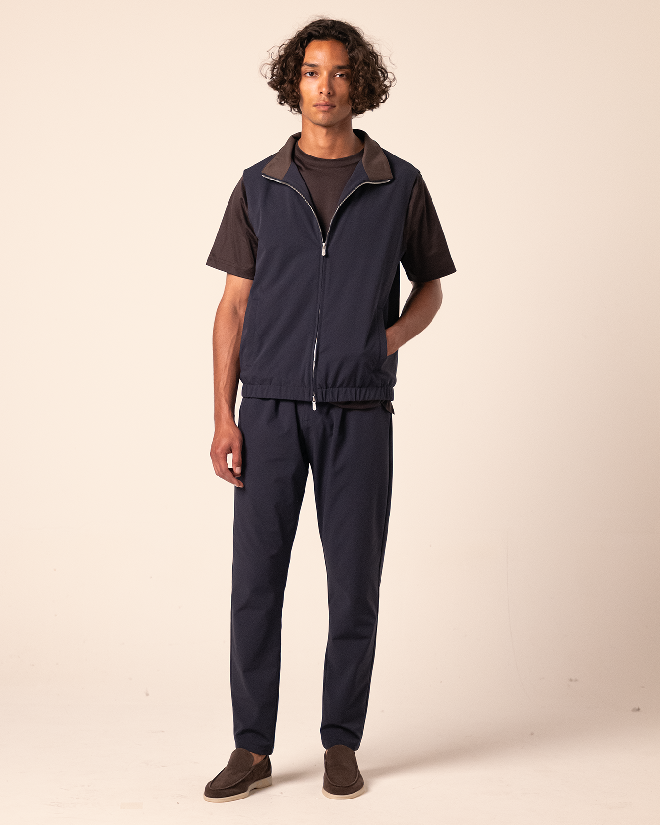 Tech Bodywarmer Set Navy