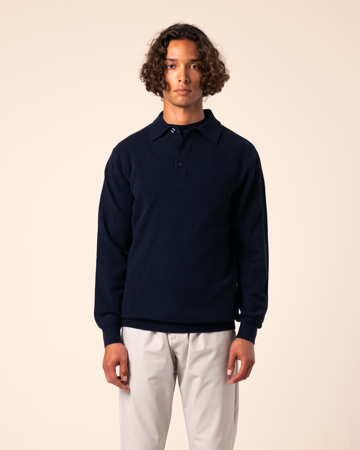 Polo Merino Navy