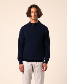 Polo Merino Navy