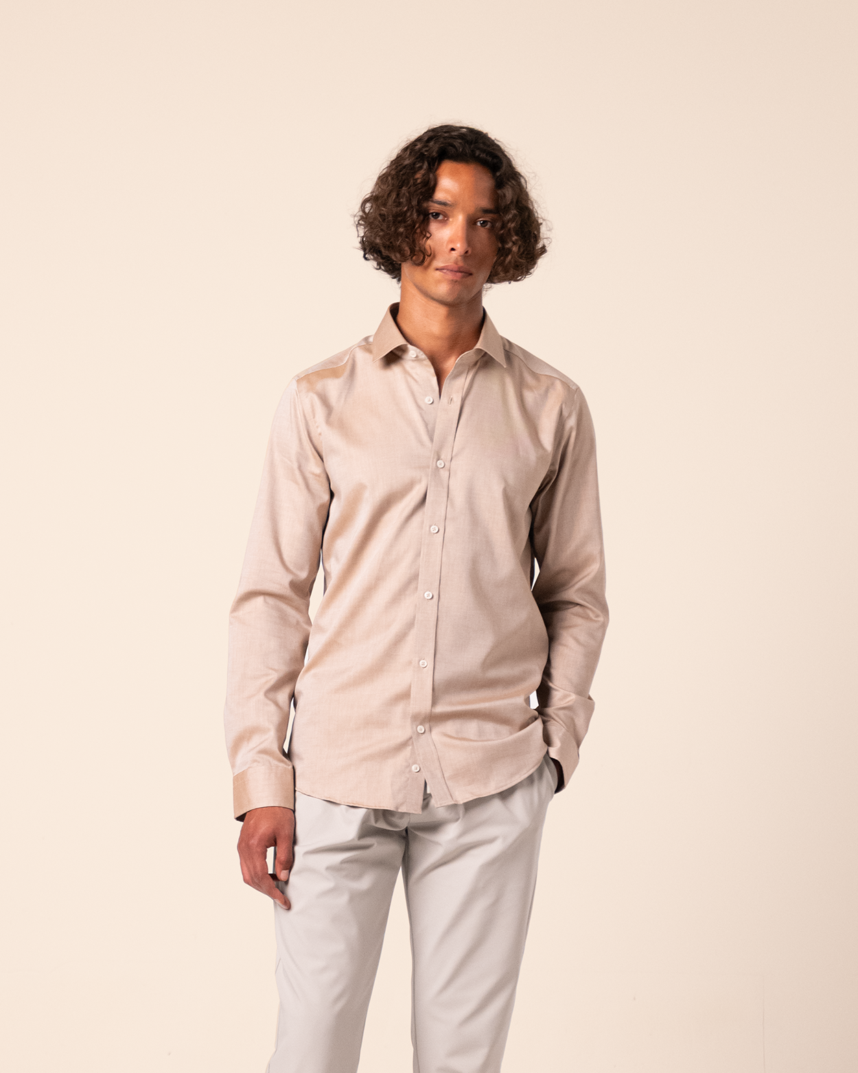 Premium Tailored Shirt Beige