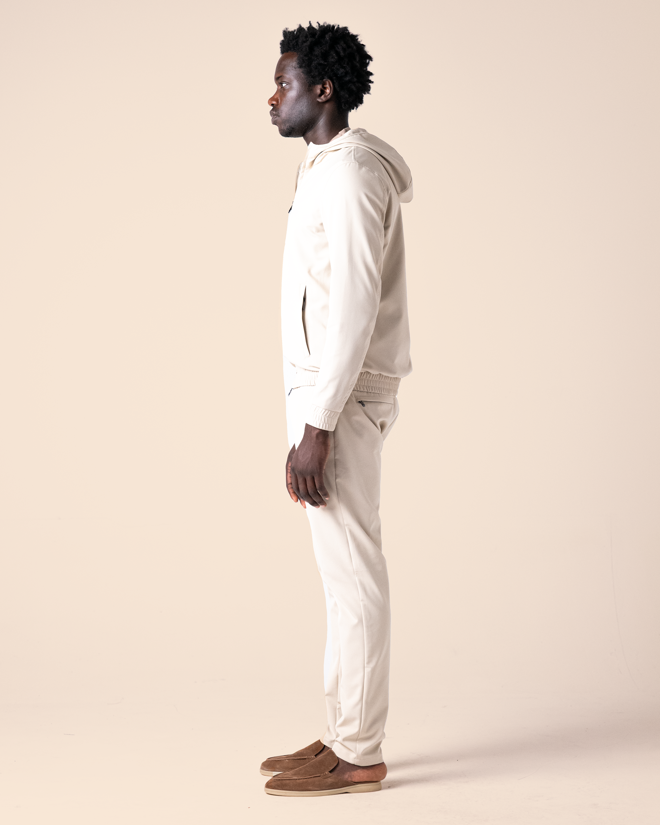 Hooded Tech Suit Beige